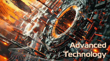 Poster - Abstract digital technology generic device