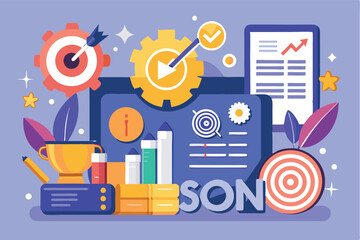 Poster - Tools and elements for goal setting and productivity improvement in a creative workspace environment