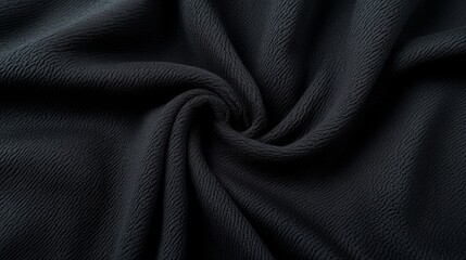 Poster - Elegant and Sophisticated Black Fabric Design with Captivating Woven Patterns and Abstract Texture