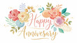 © Yeasin - Happy Anniversary Floral Greeting Card Design