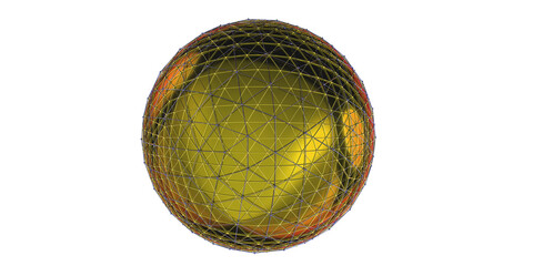 Fototapete - Vector futuristic sphere of particles and lines Network connection big data Abstract technology background

