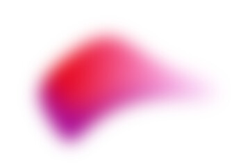 Wall Mural - Glowing abstract shape, red pink blue gradient background shape isolated on white