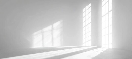 Poster - Bright and Clean Minimalist Interior Space with Soft Natural Light, Perfect for Modern Design Ideas