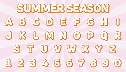 Poster - summer season editable text effect with modern and simple style