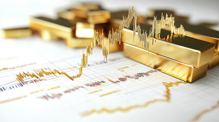 Poster - Gold investment stock market diagram