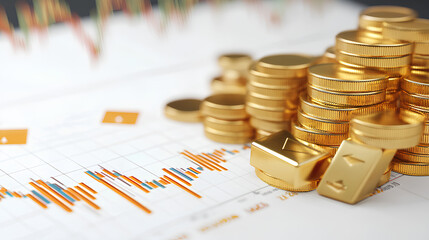 Poster - Gold investment stock market diagram