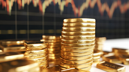 Poster - Gold investment stock market diagram