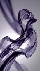 Poster - Abstract Liquid Violet Flow with Delicate Waved Motion on Subtle Gradient Texture Surface Background