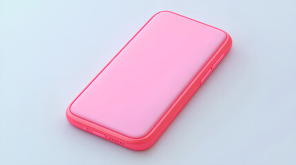 Poster - smartphone plastic 3d icon in cartoon plastic style minimal isolated on white background, clipping path 