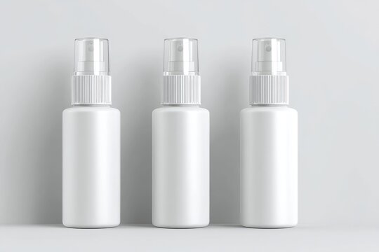 Three blank spray bottles