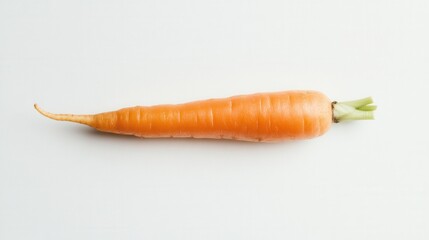 Poster - Fresh carrot lying flat on white background in studio