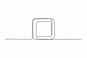 Poster - Single line drawing of a modern tablet device