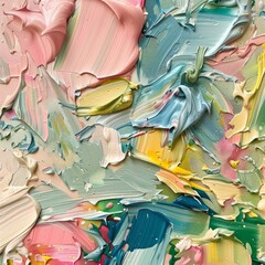 Poster - This image presents an abstract, design with a vibrant, multicolored palette.