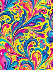 Poster - Vibrant abstract illustration of energy, creativity, fantasy, mystery, love, joy