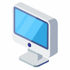 Poster - Isometric computer screen icon for website design and mobile application use