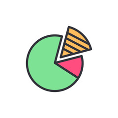 Poster - Vibrant Pie Chart Representing Data Analysis And Market Share