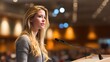 © Ginkgo - Professional woman delivering a speech at a business conference, conveying leadership and confidence.