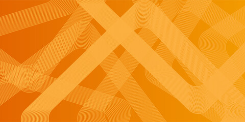 Aufkleber - Orange abstract background. Minimal pattern. Vibrant gradient geometric lines. Modern design. Suit for banner, cover, business, flyer, poster, website, brochure