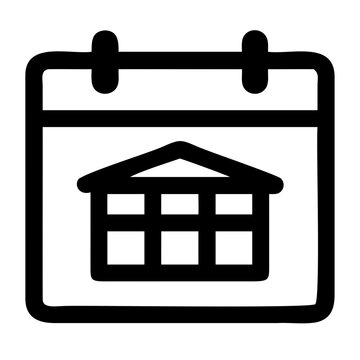 Silhouette of Academic Calendar Vector Illustration Transparent vector and png Format