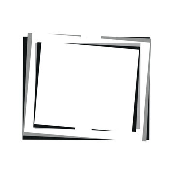 Set of square colored frames isolated on a white background.