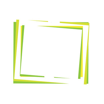 Set of square colored frames isolated on a white background.