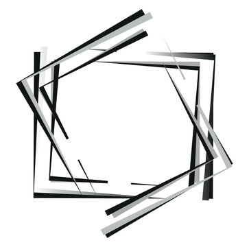 Set of square colored frames isolated on a white background.
