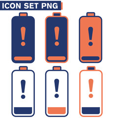 Fototapete - errore Design icon set di icone della batteria in ricarica cellulare illustrazioni