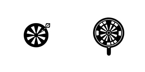 Poster - Set of black icons representing wheels with distinct designs for various uses or graphics