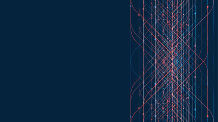 Poster - Big data visualization. Social network, financial analysis of complex databases. Data mining. Vector technology background. Information analytics concept.