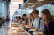 © AndyAziz - Students gather at a buffet-style cafeteria, selecting meals from a variety of food options.