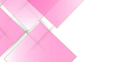 Fototapete - Simple withe background. flat withe gradation wavy geometric background. pink geometric triangles shapes. creative minimalist and various modern geometric shapes for background perfect for wallpaper