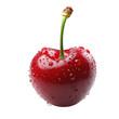 © Pngs  - A single red wet cherry on transparent background