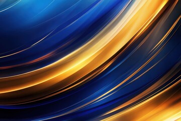 Poster - Digital wave background in dark gold with flowing motion and vibrant colors showcasing a blend of technology and art