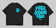 © aar - Design T shirt street wear mockup front and back