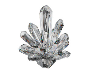 Poster - Clear Crystal isolated background 3d rendering	
