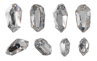 Poster - Clear Crystal isolated background 3d rendering	
