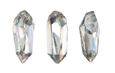 Poster - Clear Crystal isolated background 3d rendering	
