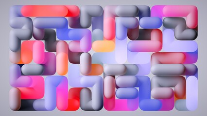 abstract background of tangled colorful tubes, modern multicolored wallpaper