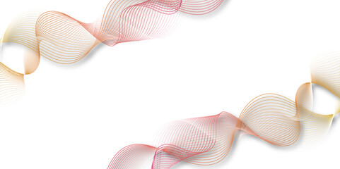 Poster - Abstract white  background with colorful line. Modern template abstract design flowing particles digital frequency track equalizer. abstract wave line for banner, wallpaper background with wave design