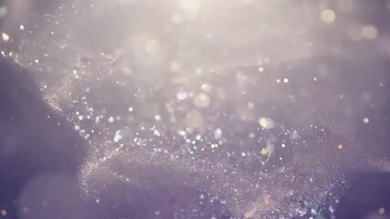 Poster - Ethereal Background of Soft Purple Hues with Glittering Particles and Bokeh Spots Ideal for Dreamy and Mystical Themes in Various Creative Projects 4k video footage
