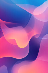 Wall Mural - abstract wavy background. fluid. flat style. orange, blue and purple gradient. waves with translucen