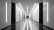 © QasimVisuals  - Modern Office Corridor Minimalist Interior Design  Architectural Lighting