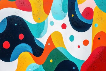 Poster - Bold colors and abstract patterns create a vibrant fantasy composition that captivates the viewer and inspires creativity in any setting