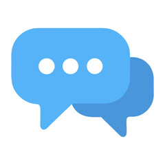 Poster - efficient communication two speech bubbles icon design
