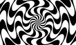 © Login - Pattern with optical illusion. Black and white design. Abstract striped background. Illustration for cover, card, postcard, interior design, banner, poster, brochure or presentation.