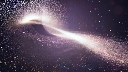Poster - glimmering particles float in a magical atmosphere with soft light effects, perfect for backgrounds 