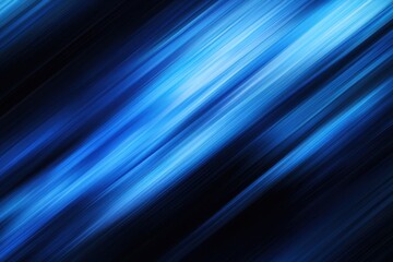 Poster - Smooth gradations of blue and black create a serene background with dynamic movement and depth showcasing an abstract artistic expression
