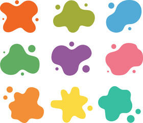 Poster - Colorful abstract vector elements in a collection on a white background for design use