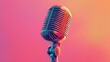© diska - Retro microphone on gradient background (1)