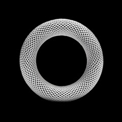 Poster - Abstract Circular Shape with Mesh Texture and Light Reflection